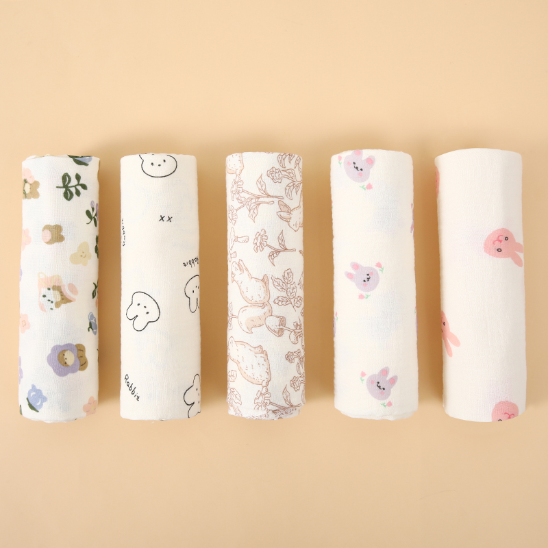 Baby Puree Pouch - 1 couverture d'emmaillotage en mousseline pour