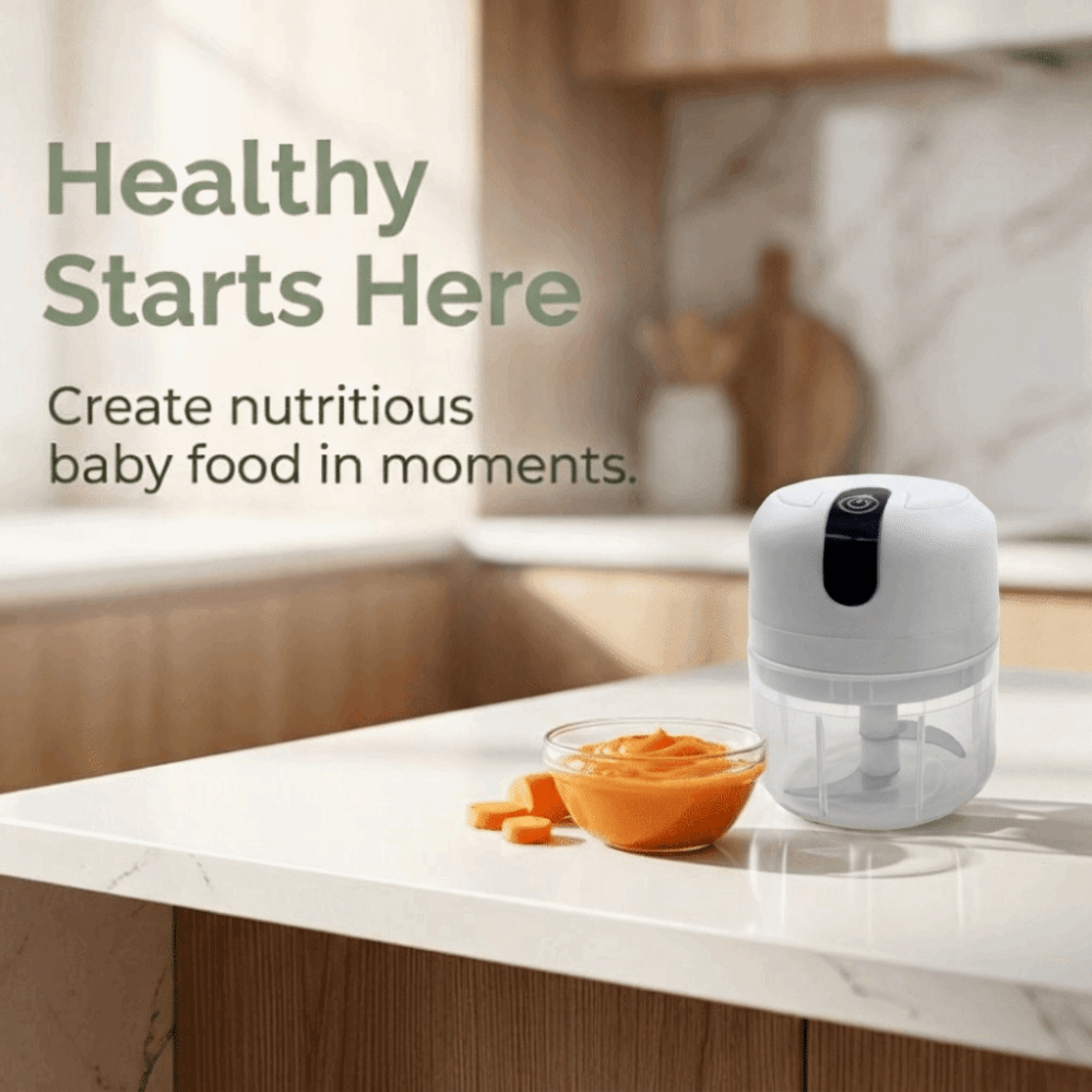 Baby Food Masher - Écraseur d'ail multifonctionnel, mini hachoir à