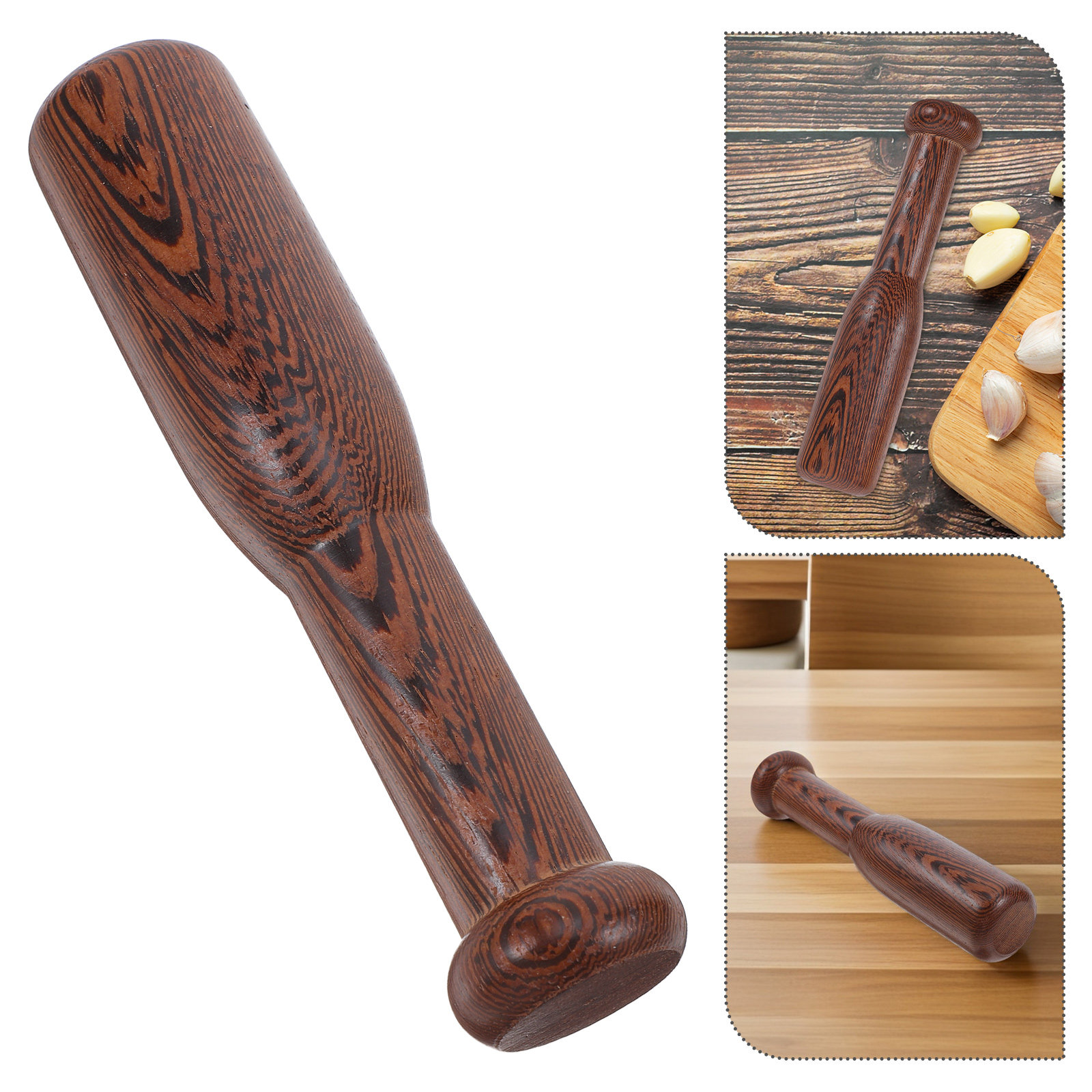 Baby Food Masher - Écraseur manuel en bois naturel pour