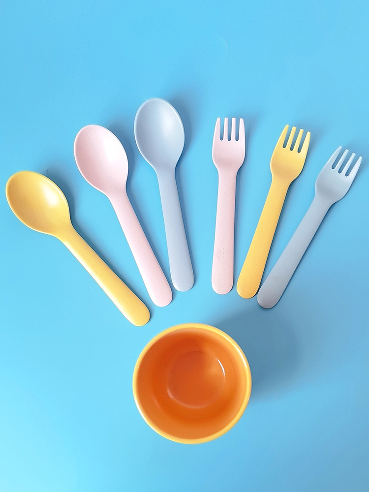 Baby Food In Restaurant - Ensemble de couverts coréens en fibre