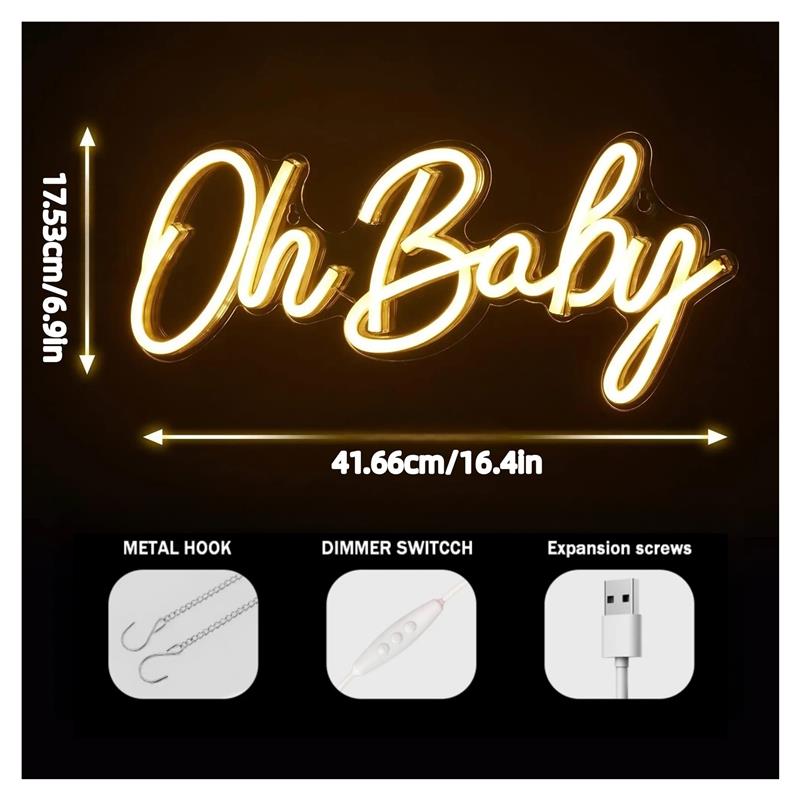 Panneaux néon Oh Baby pour déc - Baby Food In Restaurant avis et prix